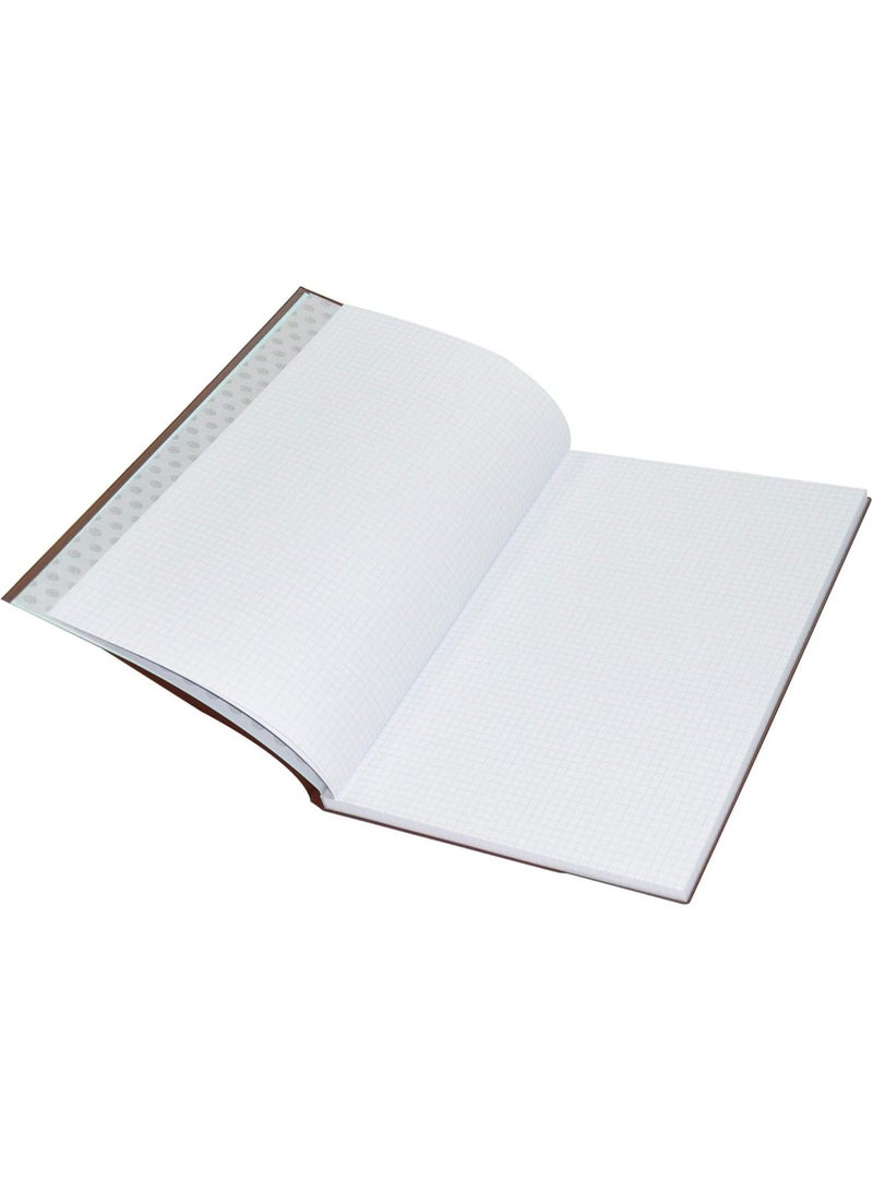 FIS PVC Cover Notebook, Foolscap Size(33.0x21.3cm), 96 sheets, 5mm Square Grid Lines, Color Brown - Pack of 5 Pieces-FSNBFS2QPVC5MBR - Image 3